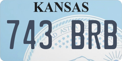 KS license plate 743BRB