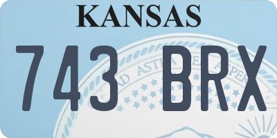 KS license plate 743BRX