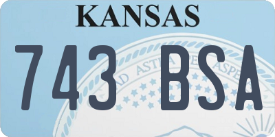 KS license plate 743BSA