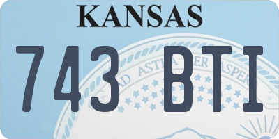 KS license plate 743BTI