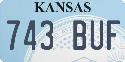 KS license plate 743BUF