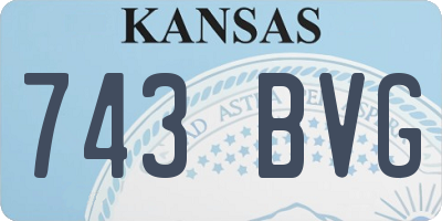 KS license plate 743BVG