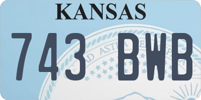 KS license plate 743BWB