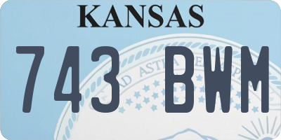 KS license plate 743BWM