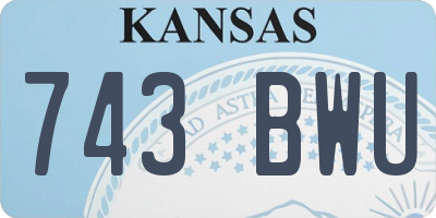 KS license plate 743BWU