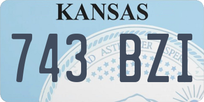KS license plate 743BZI