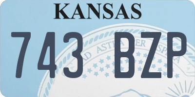 KS license plate 743BZP