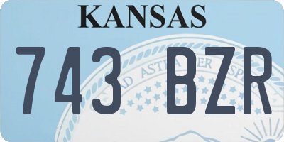 KS license plate 743BZR