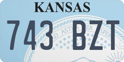 KS license plate 743BZT
