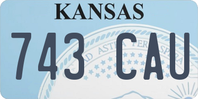 KS license plate 743CAU