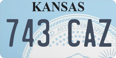 KS license plate 743CAZ