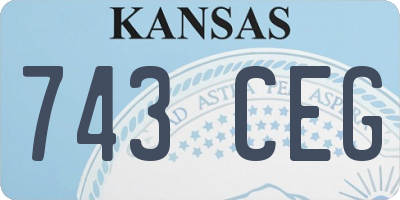 KS license plate 743CEG