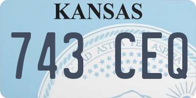 KS license plate 743CEQ