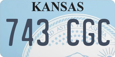 KS license plate 743CGC