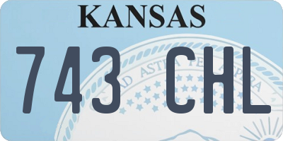KS license plate 743CHL