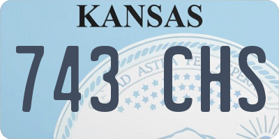 KS license plate 743CHS
