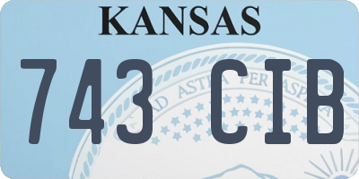 KS license plate 743CIB