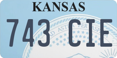 KS license plate 743CIE
