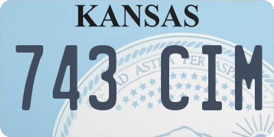KS license plate 743CIM