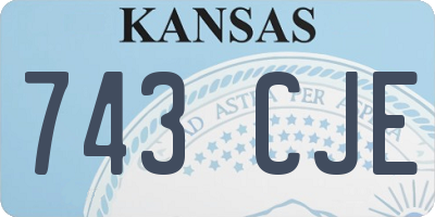 KS license plate 743CJE