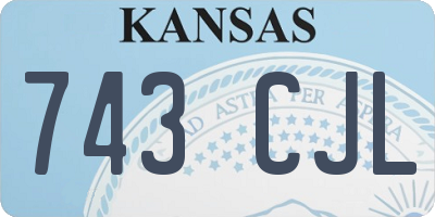 KS license plate 743CJL