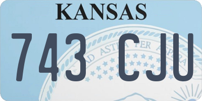 KS license plate 743CJU