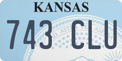 KS license plate 743CLU