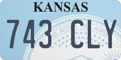 KS license plate 743CLY