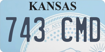 KS license plate 743CMD