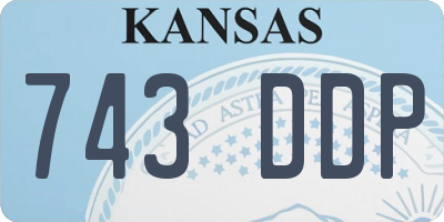 KS license plate 743DDP