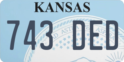 KS license plate 743DED