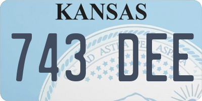 KS license plate 743DEE