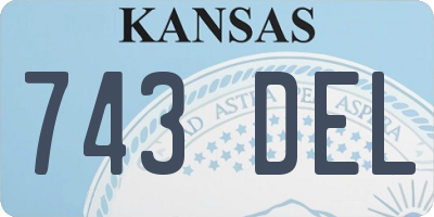 KS license plate 743DEL