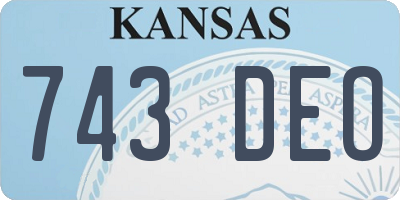 KS license plate 743DEO