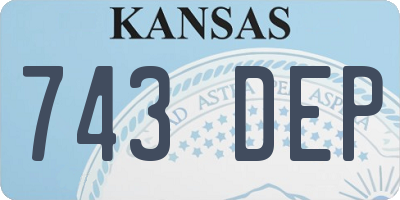KS license plate 743DEP