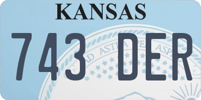 KS license plate 743DER