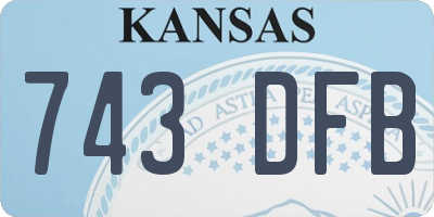 KS license plate 743DFB