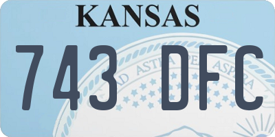 KS license plate 743DFC