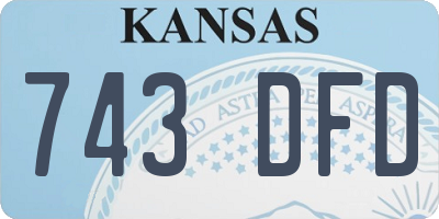 KS license plate 743DFD