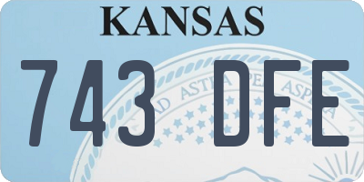 KS license plate 743DFE