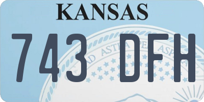 KS license plate 743DFH