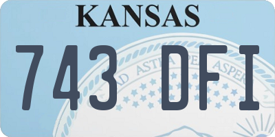 KS license plate 743DFI