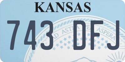 KS license plate 743DFJ