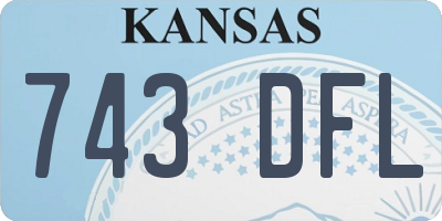 KS license plate 743DFL