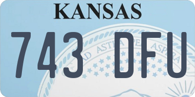 KS license plate 743DFU
