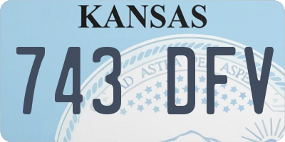 KS license plate 743DFV
