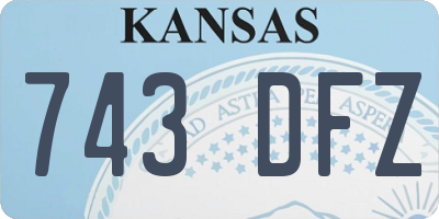 KS license plate 743DFZ