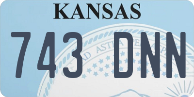 KS license plate 743DNN