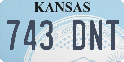 KS license plate 743DNT