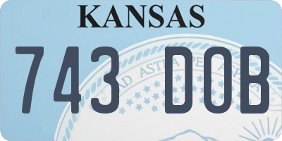 KS license plate 743DOB